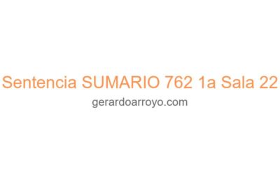 Sentencia SUMARIO 762 1a Sala 22