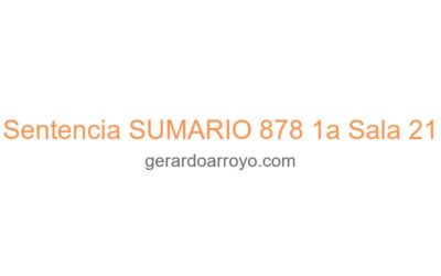 Sentencia SUMARIO 878 1a Sala 21