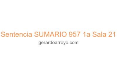 Sentencia SUMARIO 957 1a Sala 21