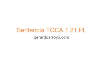 Sentencia TOCA 1 21 PL