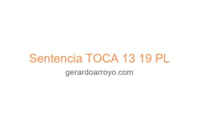 Sentencia TOCA 13 19 PL