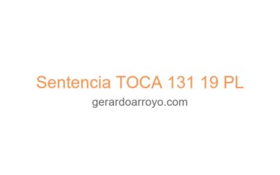 Sentencia TOCA 131 19 PL