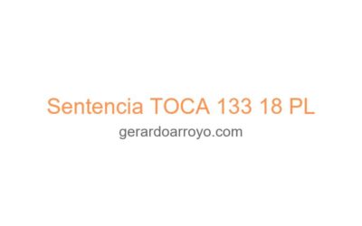 Sentencia TOCA 133 18 PL