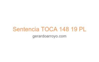 Sentencia TOCA 148 19 PL