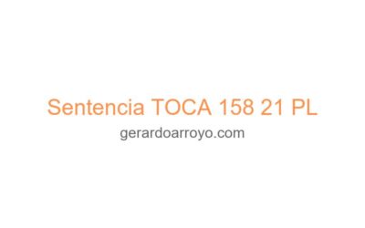 Sentencia TOCA 158 21 PL
