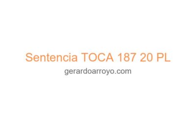 Sentencia TOCA 187 20 PL