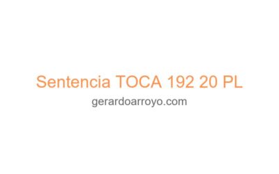 Sentencia TOCA 192 20 PL