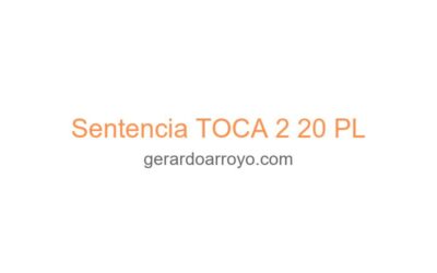 Sentencia TOCA 2 20 PL