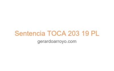 Sentencia TOCA 203 19 PL