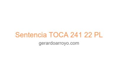 Sentencia TOCA 241 22 PL