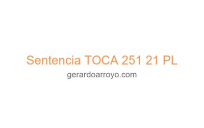 Sentencia TOCA 251 21 PL