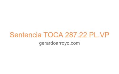 Sentencia TOCA 287.22 PL.VP