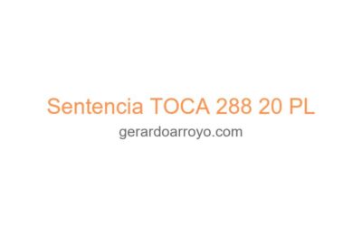 Sentencia TOCA 288 20 PL