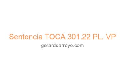 Sentencia TOCA 301.22 PL. VP