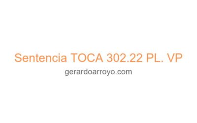 Sentencia TOCA 302.22 PL. VP