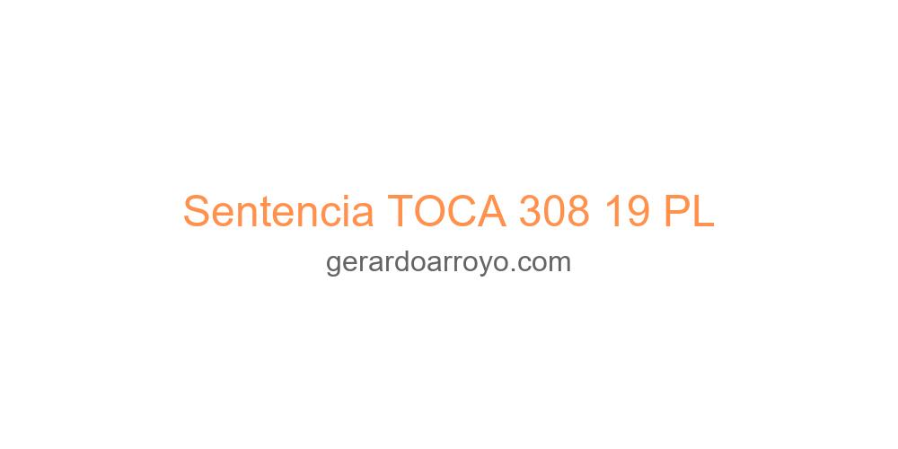 Sentencia TOCA 308 19 PL