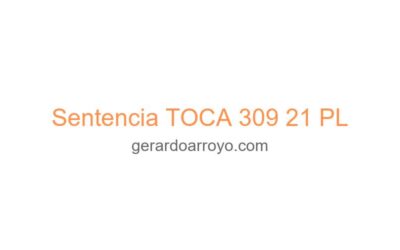 Sentencia TOCA 309 21 PL