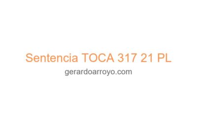 Sentencia TOCA 317 21 PL