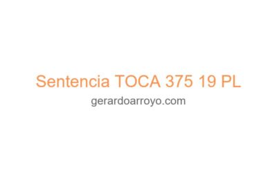 Sentencia TOCA 375 19 PL