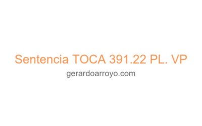 Sentencia TOCA 391.22 PL. VP