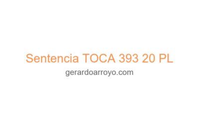 Sentencia TOCA 393 20 PL