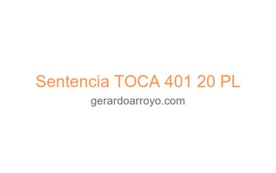Sentencia TOCA 401 20 PL