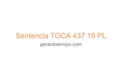 Sentencia TOCA 437 19 PL