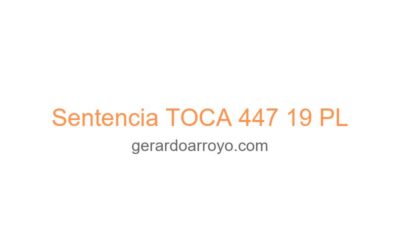 Sentencia TOCA 447 19 PL
