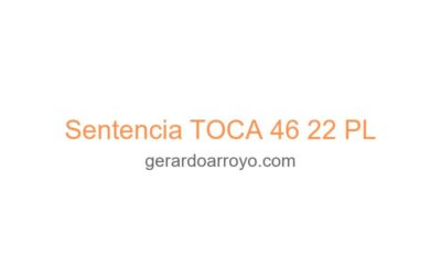 Sentencia TOCA 46 22 PL