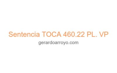 Sentencia TOCA 460.22 PL. VP