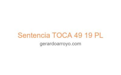 Sentencia TOCA 49 19 PL