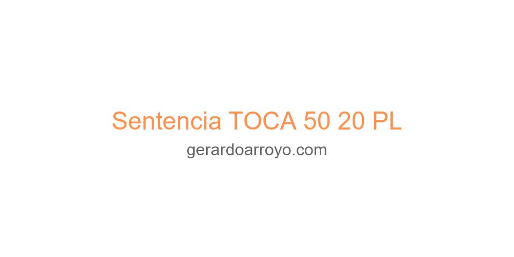 Sentencia TOCA 50 20 PL