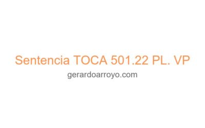 Sentencia TOCA 501.22 PL. VP