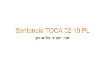 Sentencia TOCA 52 19 PL