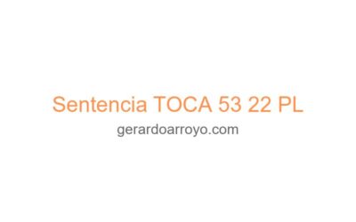 Sentencia TOCA 53 22 PL