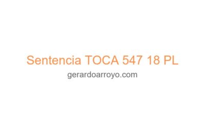 Sentencia TOCA 547 18 PL