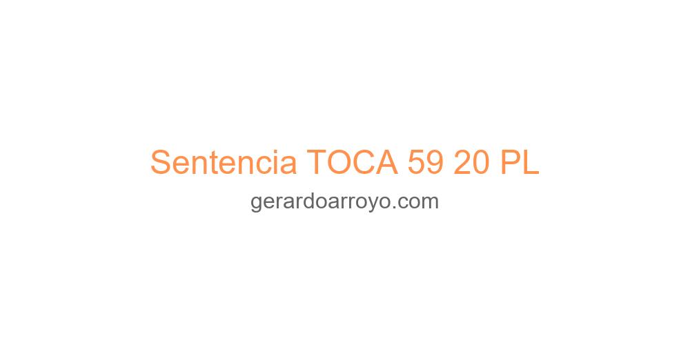 Sentencia TOCA 59 20 PL