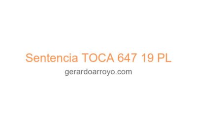 Sentencia TOCA 647 19 PL