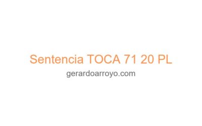 Sentencia TOCA 71 20 PL