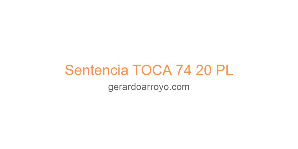 Sentencia TOCA 74 20 PL