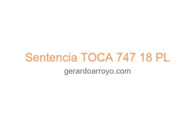 Sentencia TOCA 747 18 PL