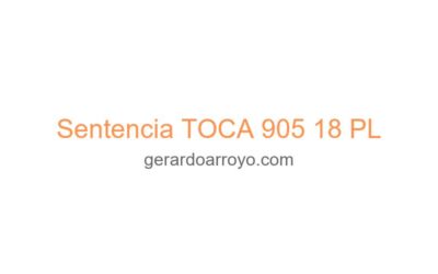 Sentencia TOCA 905 18 PL