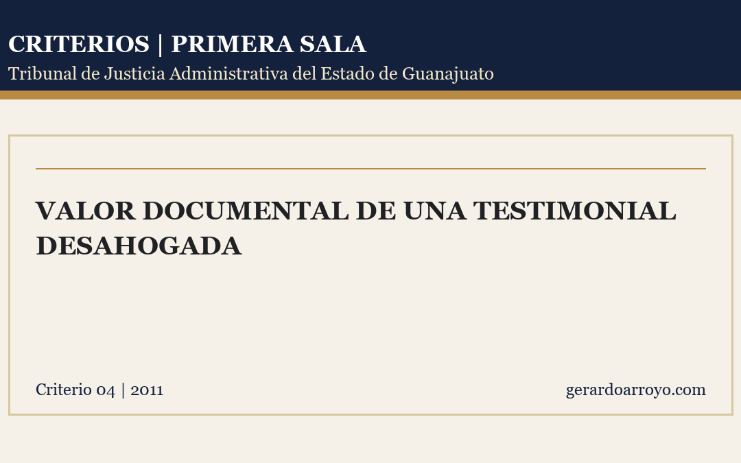 Valor Documental De Una Testimonial Desahogada