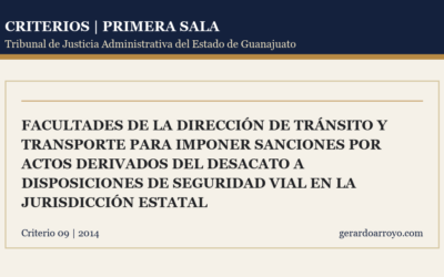 Facultades De La Dirección De Tránsito Y Transporte Para Imponer Sanciones Por Actos Derivados Del Desacato A Disposiciones De Seguridad Vial En La Jurisdicción Estatal