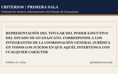 Representación Del Titular Del Poder Ejecutivo Del Estado De Guanajuato. Corresponde A Los Integrantes De La Coordinación General Jurídica En Todos Los Juicios En Que Aquél Intervenga Con Cualquier Carácter