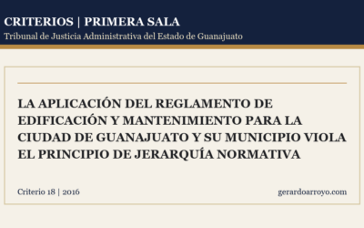 La Aplicación Del Reglamento De Edificación Y Mantenimiento Para La Ciudad De Guanajuato Y Su Municipio Viola El Principio De Jerarquía Normativa