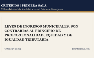 Leyes De Ingresos Municipales. Son Contrarias Al Principio De Proporcionalidad, Equidad Y De Igualdad Tributaria