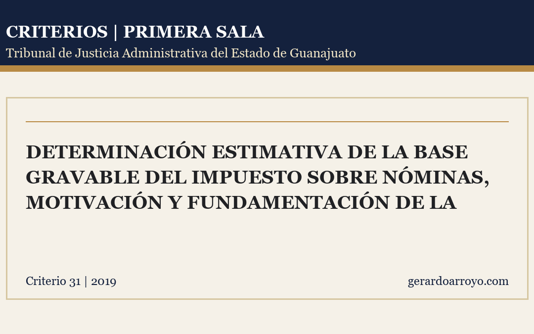 Determinación Estimativa De La Base Gravable Del Impuesto Sobre Nóminas, Motivación Y Fundamentación De La