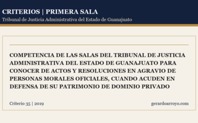 Competencia De Las Salas Del Tribunal De Justicia Administrativa Del Estado De Guanajuato Para Conocer De Actos Y Resoluciones En Agravio De Personas Morales Oficiales, Cuando Acuden En Defensa De Su Patrimonio De Dominio Privado