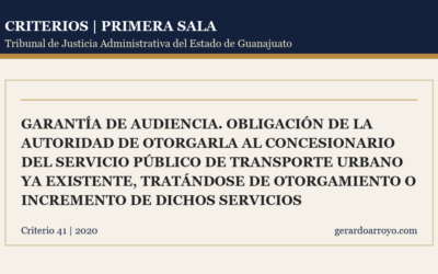 Garantía De Audiencia. Obligación De La Autoridad De Otorgarla Al Concesionario Del Servicio Público De Transporte Urbano Ya Existente, Tratándose De Otorgamiento O Incremento De Dichos Servicios